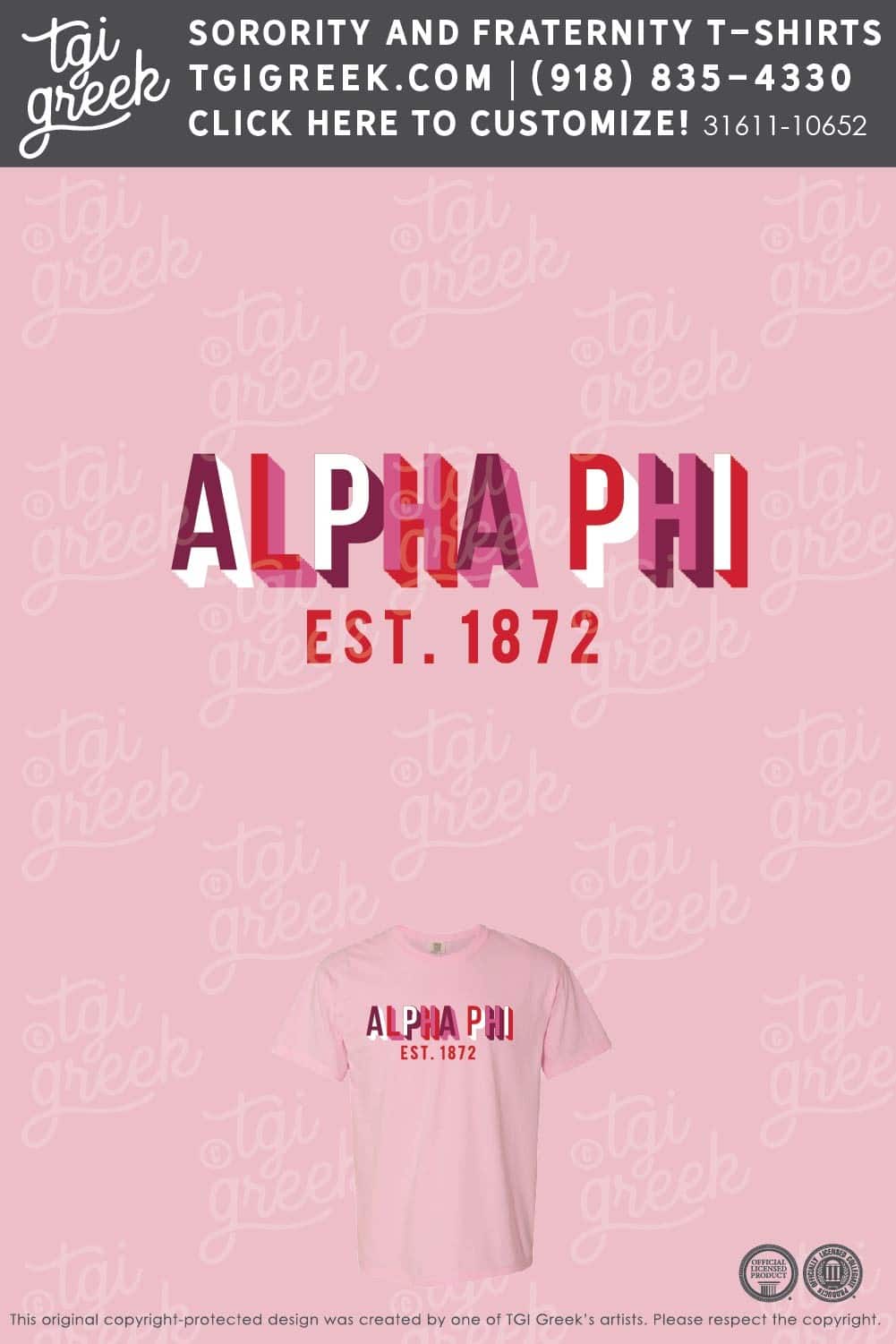 TGI – Alpha Phi Block Text