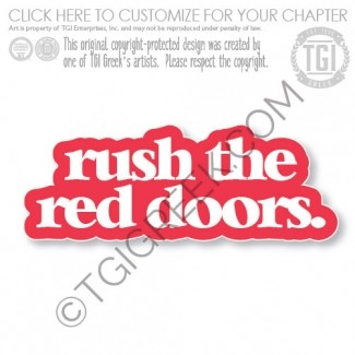 Alpha Gamma Delta – OU Red Door Sticker