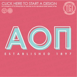 Alpha Omicron Pi-TGI Offset Letters PR